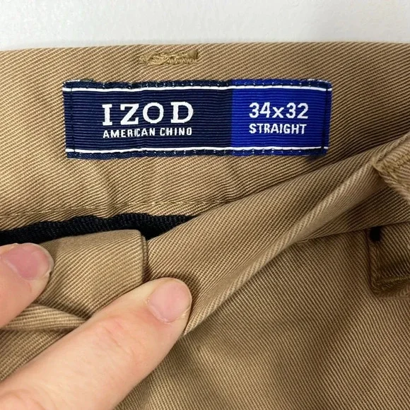 Bundle of 2 Men’s Izod Navy & Khaki Pants - Picture 6 of 7